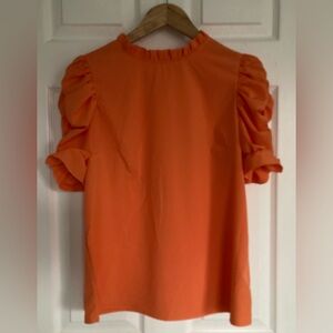 Shein orange blouse
